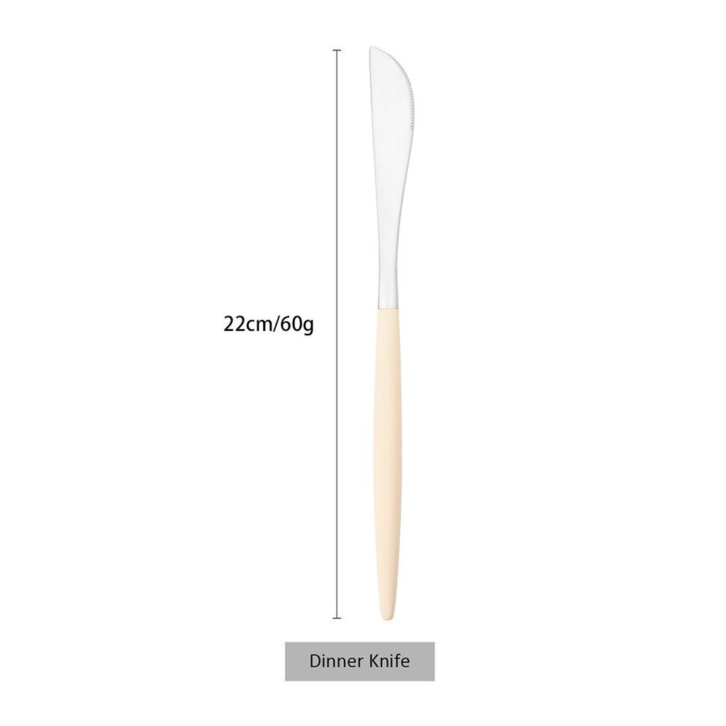 Silver Cutlery Set Dinnerware Knife Cake Fork Tea Spoon Flatware Chopsticks Kitchen Tableware Silverware