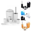 Bathroom Accessories Set Six Pieces Plastic Washroom Collection With Toothbrush Cup And Storage Solution