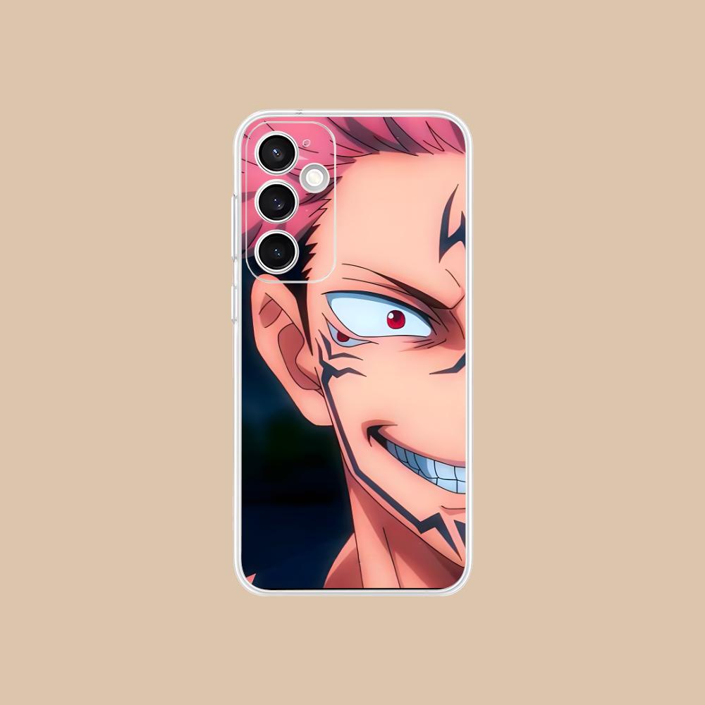 Чехол для мобильного телефона Jujutsu Kaisen Сукуна для Samsung Galaxy S25 S24 S23 S22 S21Plus FE Ультрапрозрачный Цветной Чехол Красивый Роскошный
