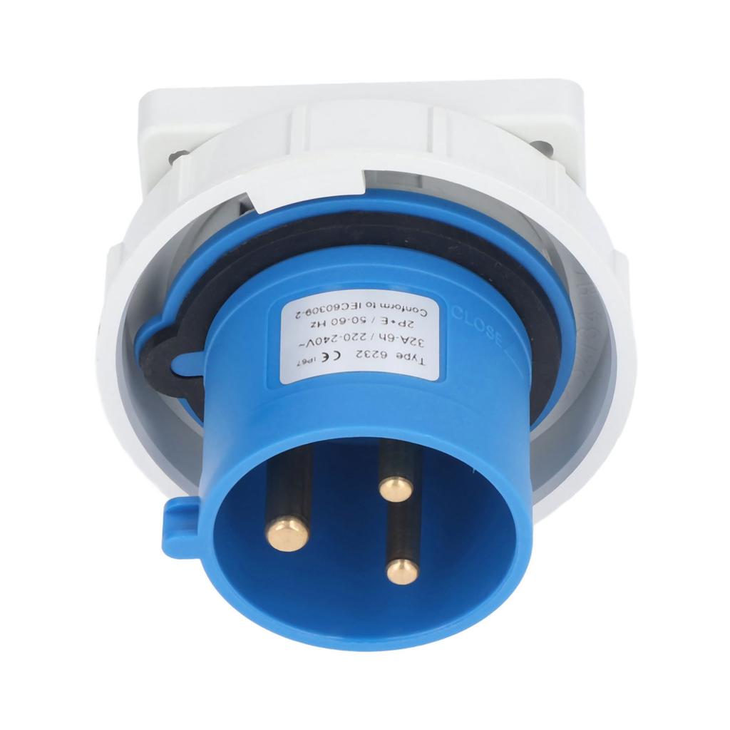 Промышленная розетка IP67 водонепроницаемый латунный контакт авиационный разъем 2P+E 32A 220240V