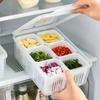 Refrigerator Storage Box Food Vegetable Fruit Storage Box Fridge Organizer Drain Basket Meat Onion Ginger Clear Crisper