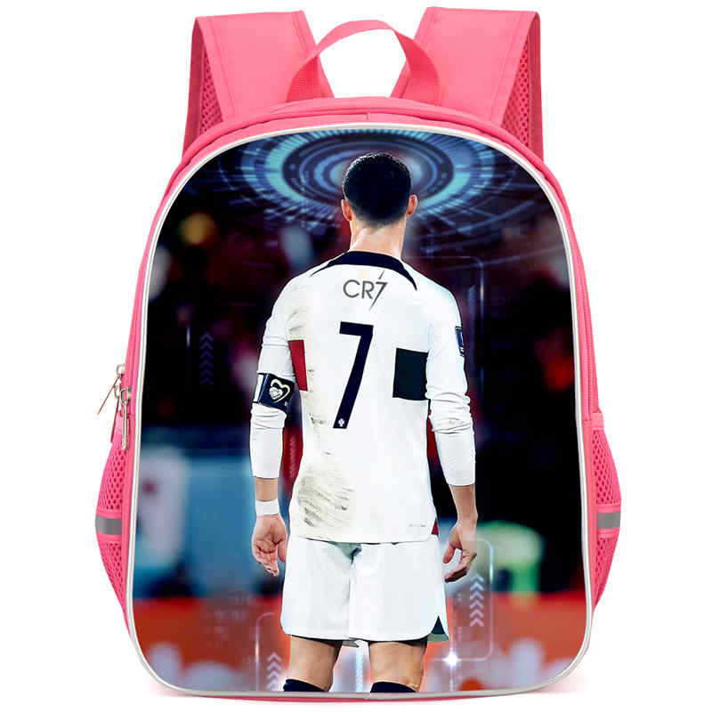 Рюкзак Cr7 Печать Высокой Четкости Большая Вместимость Многофункциональный Молния Oxford Защита Спины Легкий Рюкзак