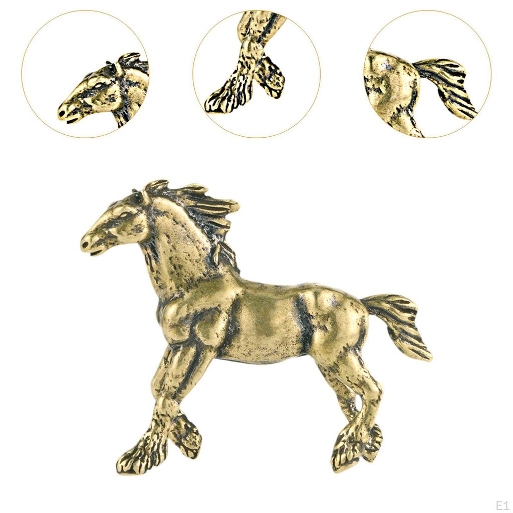 Латунный конь, украшение, креативные подарки на день рождения, медная фигурка животного, ручная работа, желанная
