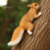 Squirrel Ornament Resin Squirrel Figurine Collectible Flower Pot Decoration Hand-painted Realistic Squirrel Sculpture for Home Indoor Garden Decor