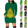 Women's Fashion Christmas Print Pockets Long Sleeve Hoodies Pullover Sweatshirts