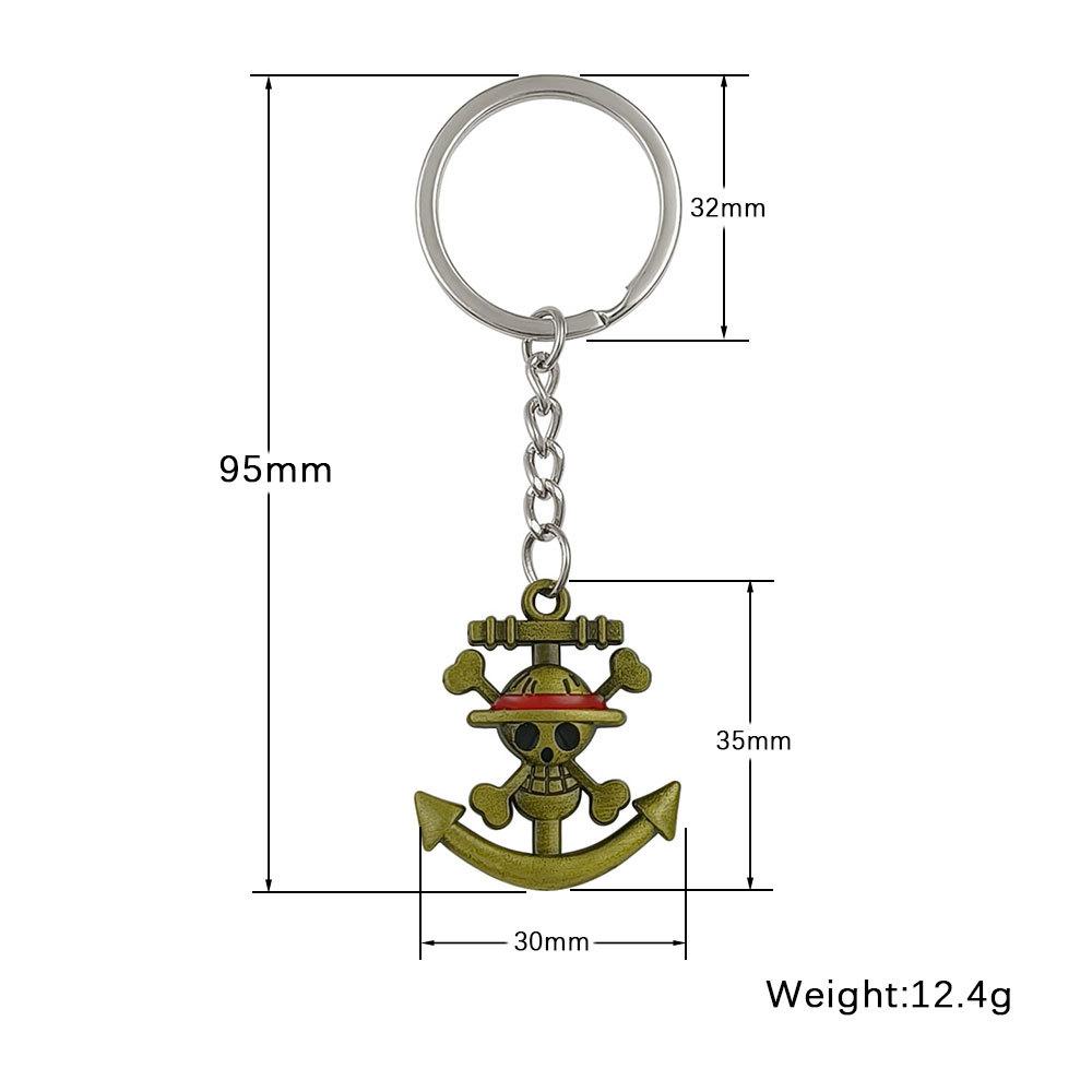 Набор металлических брелоков с пиратскими аниме-персонажами