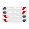 VLFHQ1 4PCS Car Door Handle Sticker Auto Badge Accessories for Alfa Romeo Giulia Stelvio Giulietta 156 159 147 Mito Tonale Brera GT