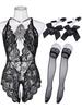 Женское сексуальное женское белье, кружевное платье Babydolls, женское нижнее белье, открытый бюстгальтер с открытой промежностью, эротический костюм, боди, экзотическое пышное боди
