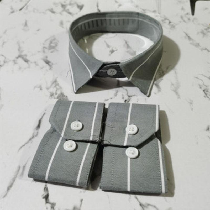 White Fake Collar Shirt Women Men Stripe Lapel False Collars Woman Men Removable Detachable Collar Neckline Faux Col