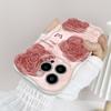 Для iPhone 16 15 14 13 12 Pro Max Samsung S24 Ultra S23 S22 Plus Redmi Note 13 Pro Rose Flowers Cream Texture Мягкий силиконовый защитный чехол для объектива