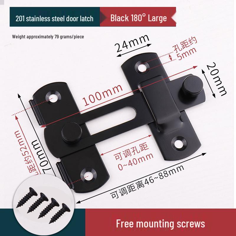 Защелка для раздвижной двери в старинном стиле без сверления и противоугонный болт