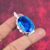Blue Topaz Pendant, 925 Solid Sterling Silver Gemstone Jewelry, Handmade Pendant, For Thanksgiving