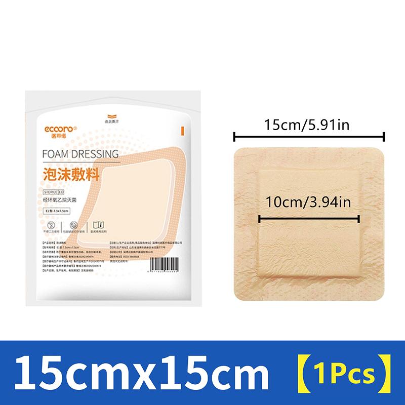 5 Sizes Foam Dressing With Border Pressure Ulcer Patch Adhesive Sterilized Waterproof Wound Dressing Bandage Bedridden Patients