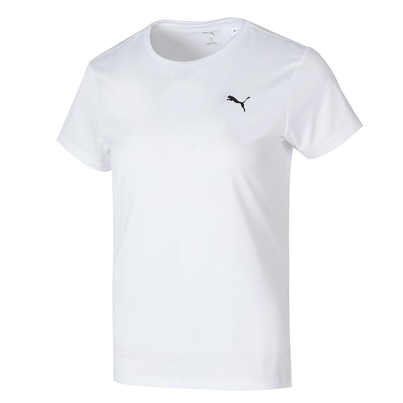 Puma Sports Lifestyle Series Round Neck Casual Breathable Short Sleeve T-Shirt Women T-Shirts White 528393-02