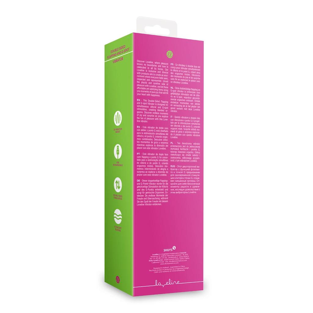 Loveline - Double-Sided G-Spot Vibrator - Exuberant Pink