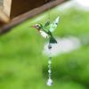 Colorfol Crystal Pendant Butterfly Hummingbird Sun Catcher Chain Rainbow Maker Prism Painted Glass Wind Chimes Home Garden Decor