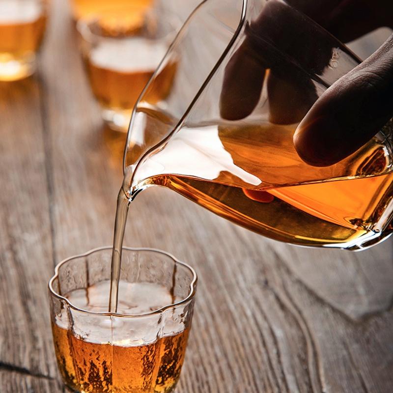 200 мл Кованая термостойкая стеклянная чаша справедливости в японском стиле, разделитель для чая, утолщенная чаша для равномерного налива