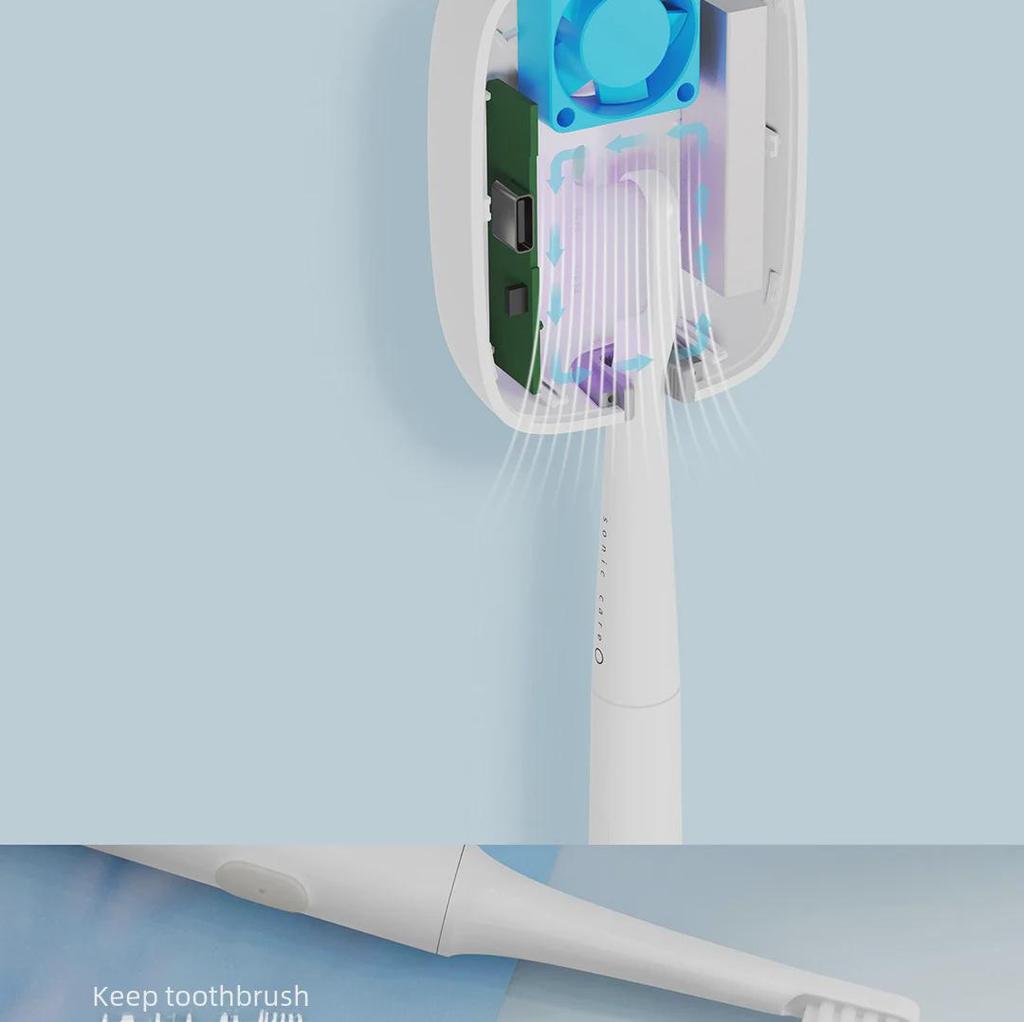 Портативный интеллектуальный стерилизатор зубных щеток с ультрафиолетовой зарядкой и сушкой UVC