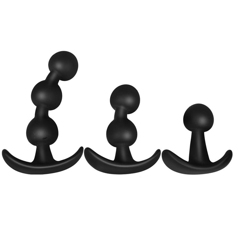 Силиконовые маленькие большие анальные шарики набор анальных пробок носимые анальные пробки простата массаж точки G секс-игрушка для мужчин и женщин