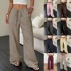 Готовый к отправке 15 цветов Повседневные брюки 2025 Осень Новые Однотонные Прямые Брюки Женская одежда