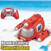 Нетоксичная радиоуправляемая подводная лодка лодка с водяным пистолетом Лодки на дистанционном управлении Для бассейна Ванной Водные игрушки Радиоуправляемый корабль 360 Вращение Корабль Брызгает воду Дети