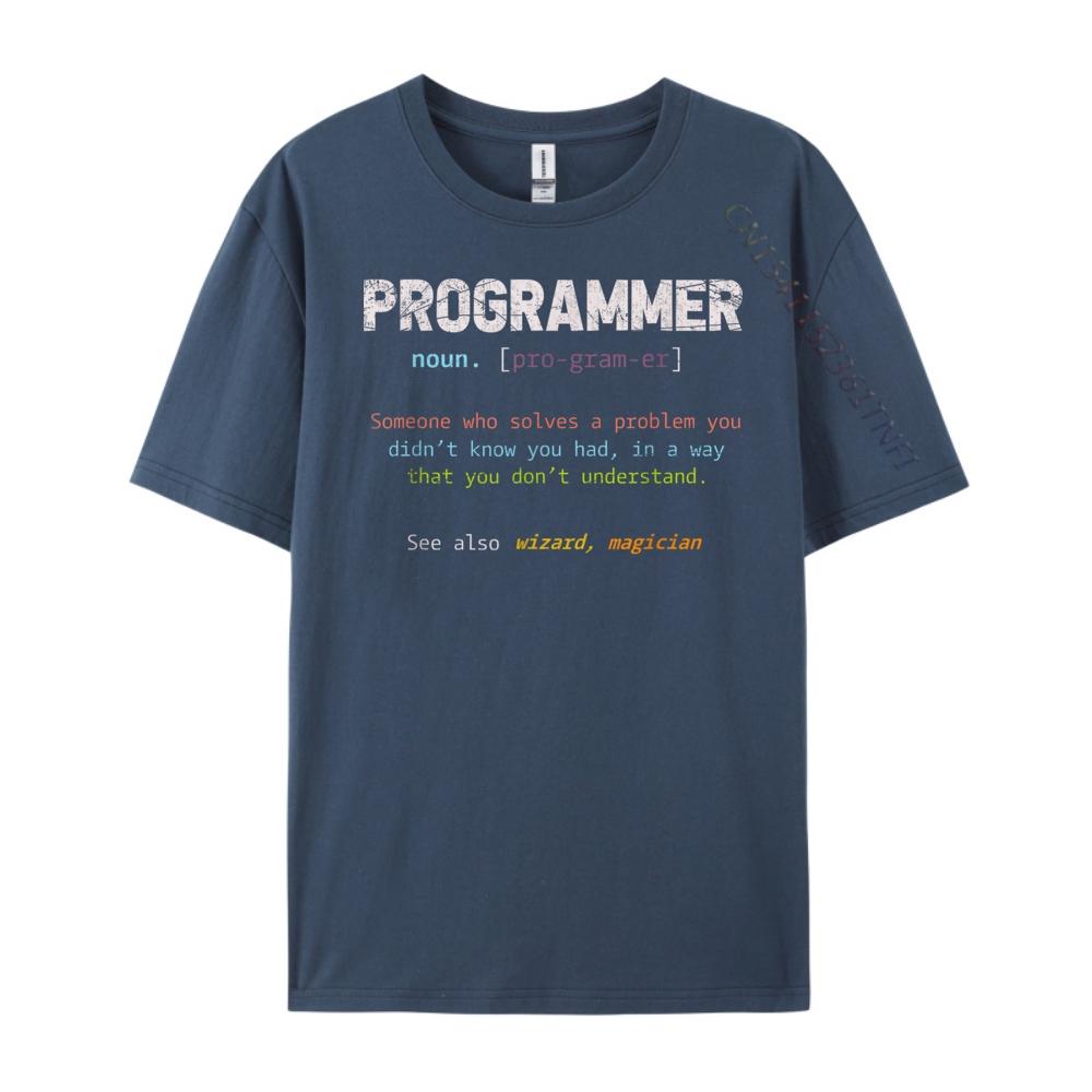 Funny Nerd Software Developer Program Definition Programmer Wholesale Tshirts 100 Pcs Adult Cotton T Shirt Men Printing