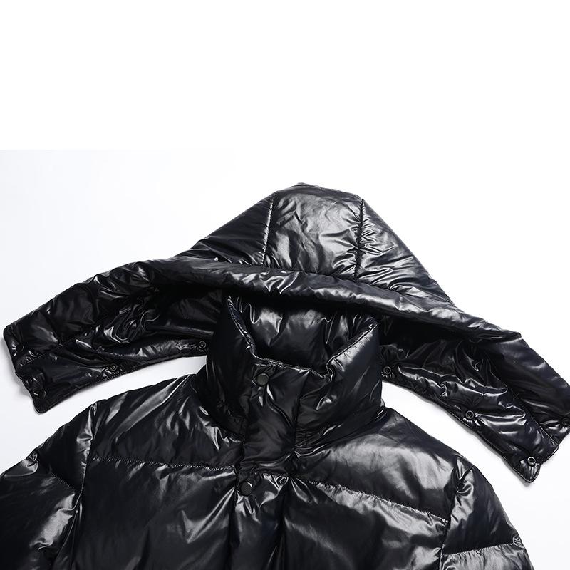 Пуховик мужской модный повседневный блестящий длинный утолщенный мужской и женский одинаковый стиль 90 белый пуховик на утином пуху для мужчин и женщин