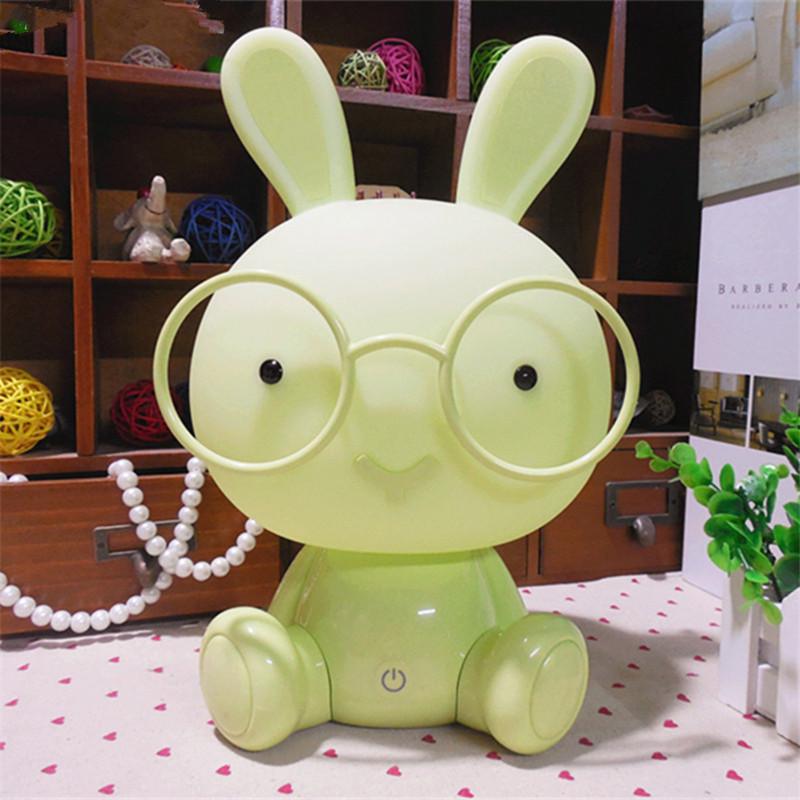 Лампа для детской спальни, ночник с кроликом, рождественский подарок, прикроватный декор, детские очки, светильники с кроликами