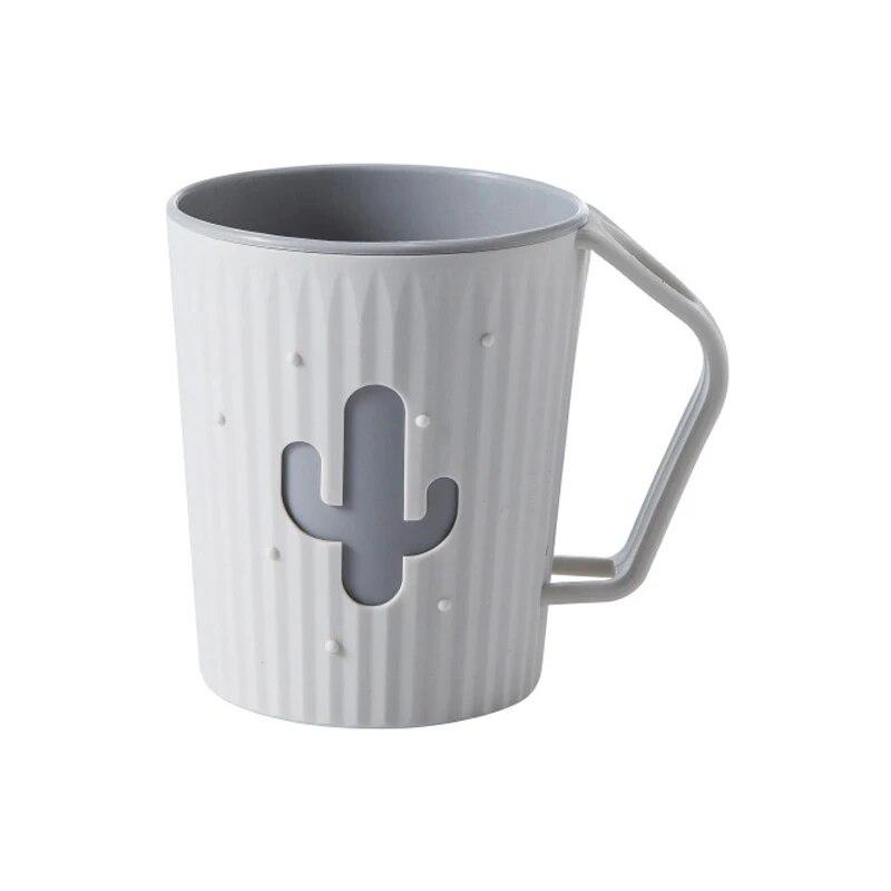 Чашка для зубной щетки с рисунком кактуса, двойная утолщенная для взрослых и детей