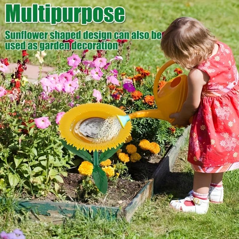 Кормушка для птиц в форме цветка, подсолнух, вертикальная, уличная, кормушка-поилка для птиц двойного назначения, чаша для кормления и купания, садовый подвесной декор, подарок