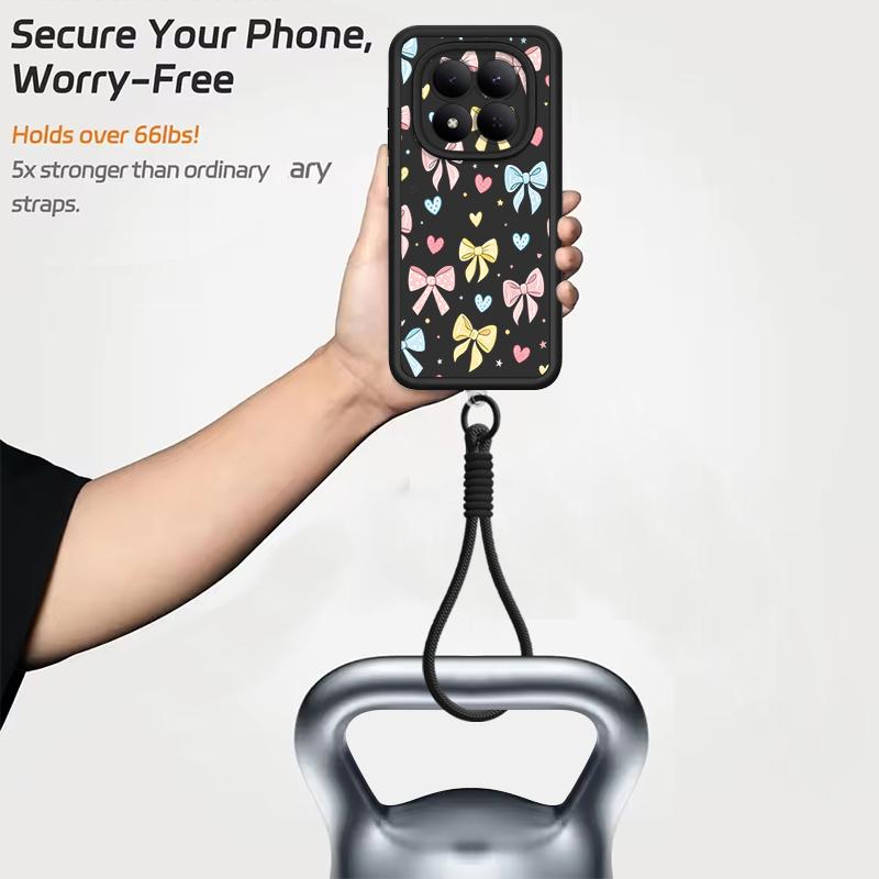 Чехол-шнурок с принтом разноцветных бантиков для Xiaomi 14T 13T Pro Redmi Note 15 Pro 4G 14 13 Pro+ 5G Ударопрочный бампер Мягкий чехол