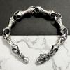 925 Silver Antique Bones Chain Bracelet P01