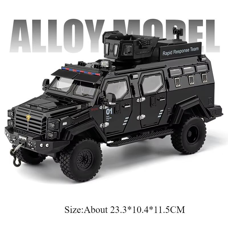 1:24 Военный Рассеянный Взрывозащищенный Игрушка Модель Машины Литой Сплав Бронированные Машины Дверь Открывается Звук Свет Машина Мальчик Подарок на День Рождения
