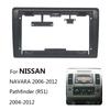 Car Radio Stereo Fascia For Nissan NP300 NAVARA Platform/Chassis (D40) Pathfinder 3 (R51) Mounting Bezel Faceplate Frame Kit