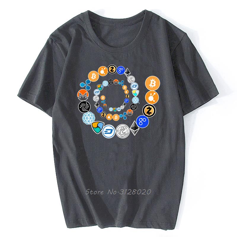 Футболка Bitcoin Криптовалюта Крипто Майнер Bitcoin BTC Крипто Дизайн Футболка Мужская Bitcoin Монета Футболка Хлопковые Футболки Streetwear