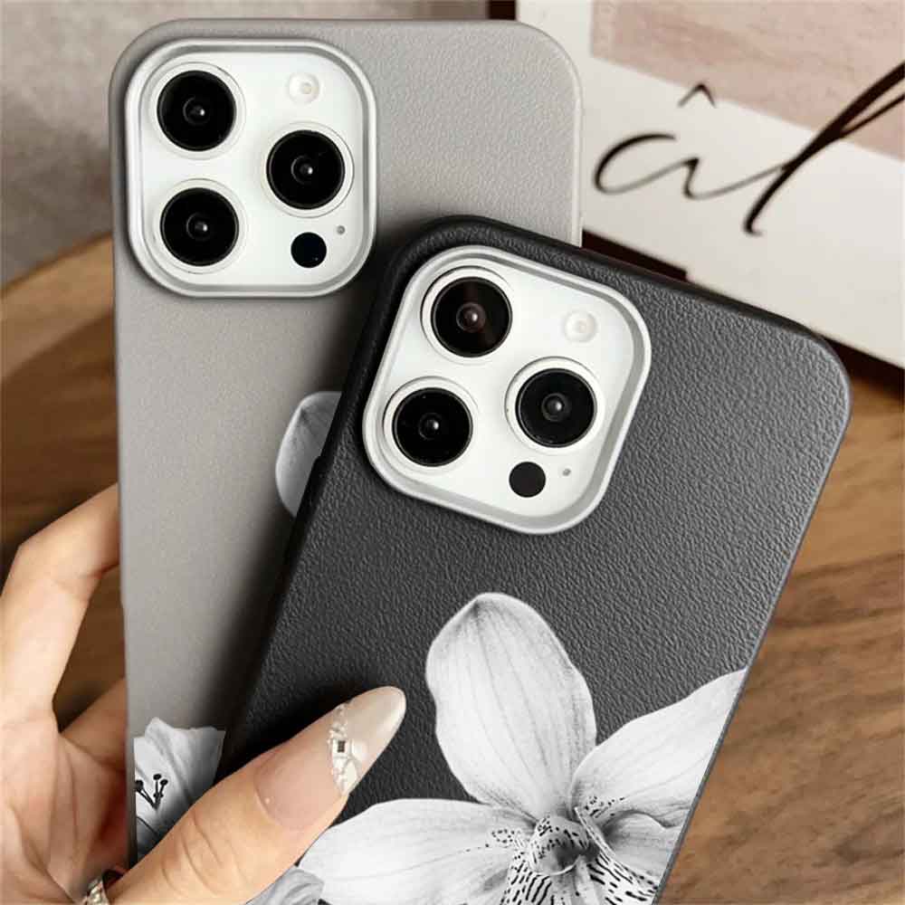 Прозрачный узорчатый цветочный чехол для телефона, кожаный чехол для Samsung Iphone Xiaomi, устойчивый к царапинам чехол для мобильного телефона, чехол для телефона