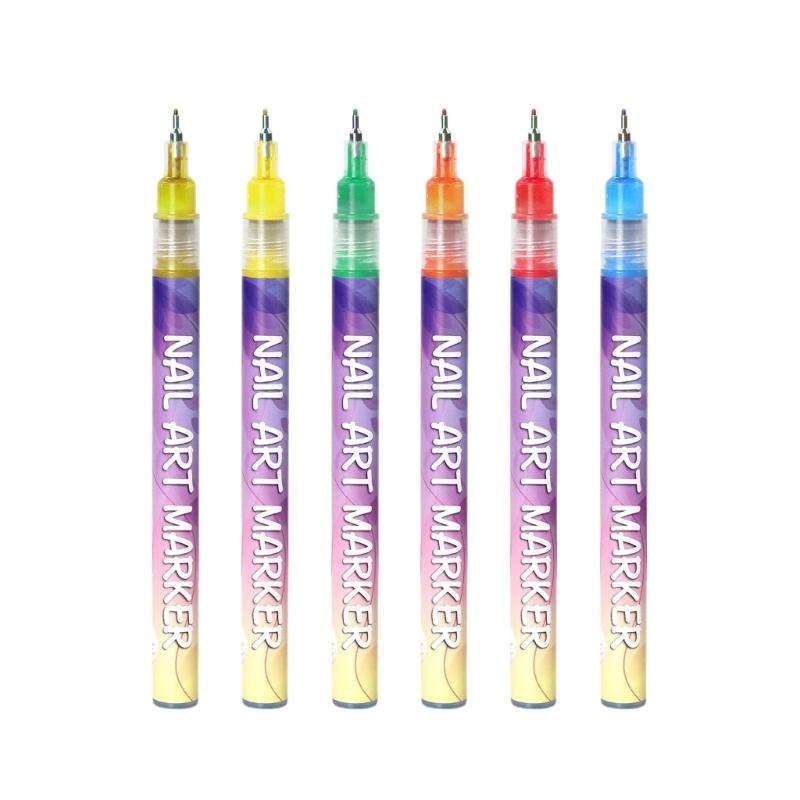 Набор из 12 быстросохнущих ручек для нейл-арта для профессионального салонного использования и домашнего маникюра.