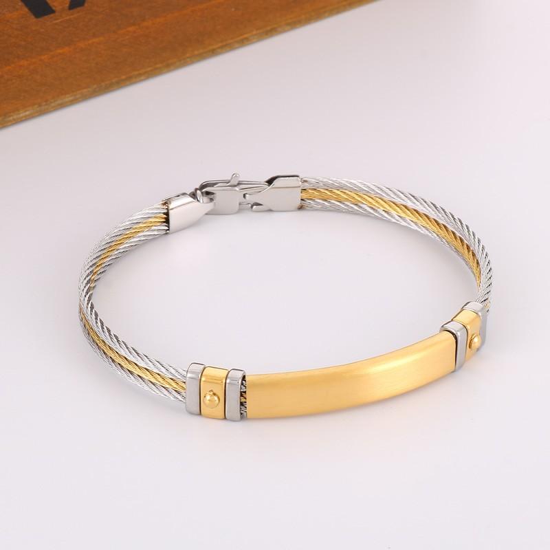 6mm Stainless Steel Three Wire Mesh Chain Bracelet for Men Women Silver&Gold Color Punk DIY Name Fashion Jewelry Gift