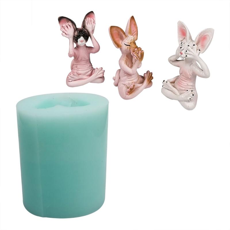 3D Силиконовая форма для свечей в форме кошки для DIY, форма для изготовления украшений для свечей ручной работы, инструмент для изготовления поделок, форма для выпечки