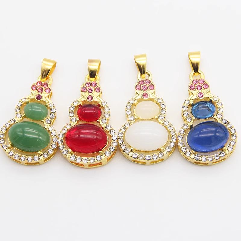 Позолоченное нефритовое ожерелье с подвеской Pixiu & Guanyin Buddha