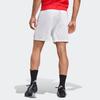 Adidas Прямые короткие мужские шорты с эластичной резинкой на талии контрастного цвета, белые HT7150