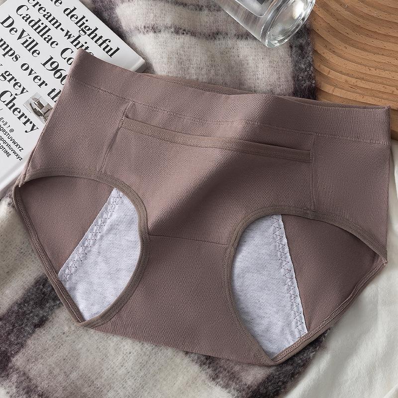 Женские менструальные трусы, физиологические трусы с высокой талией, дышащее хлопковое женское нижнее белье M-XL