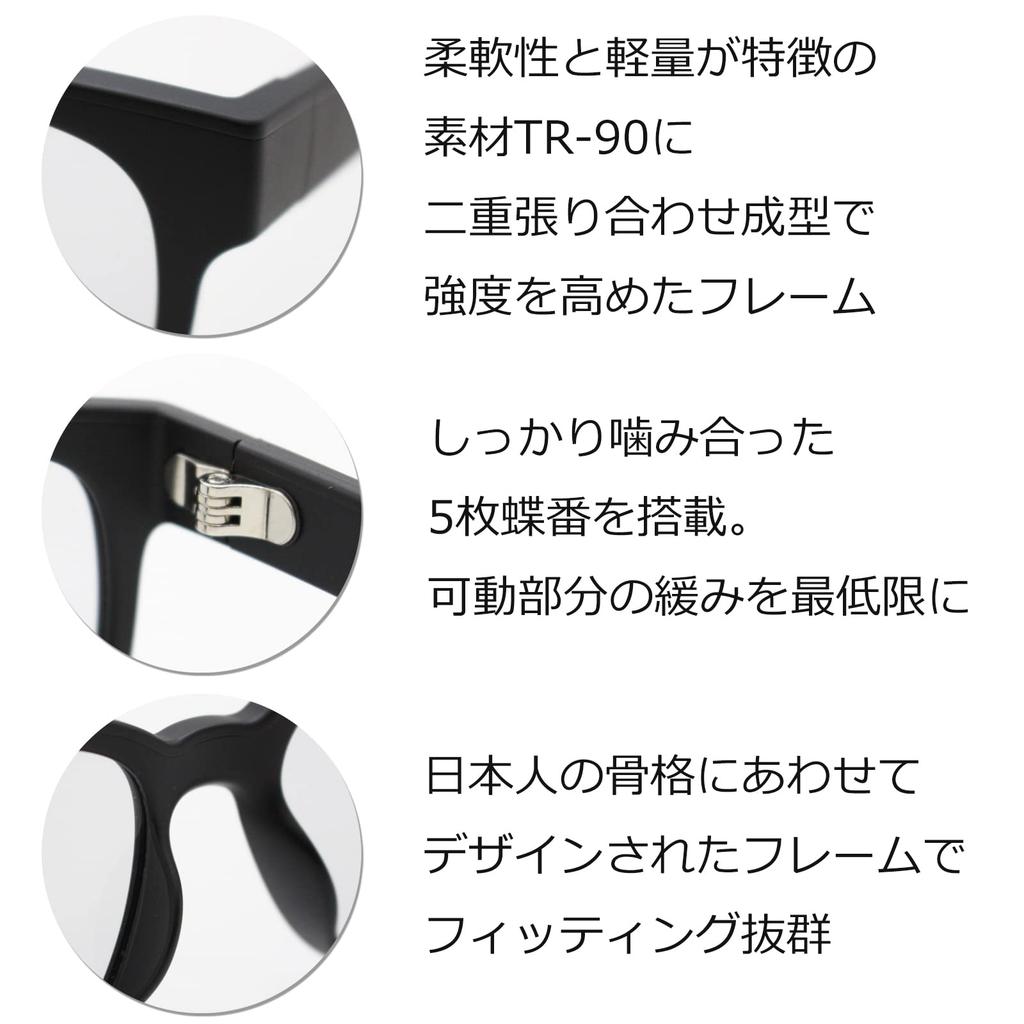 Солнцезащитные очки для мужчин и защита от синего света УФ Синий свет Ближний инфракрасный Высокоэффективные линзы Производитель Матовый дымчатый [Eight Tokyo] Женские, Очки,