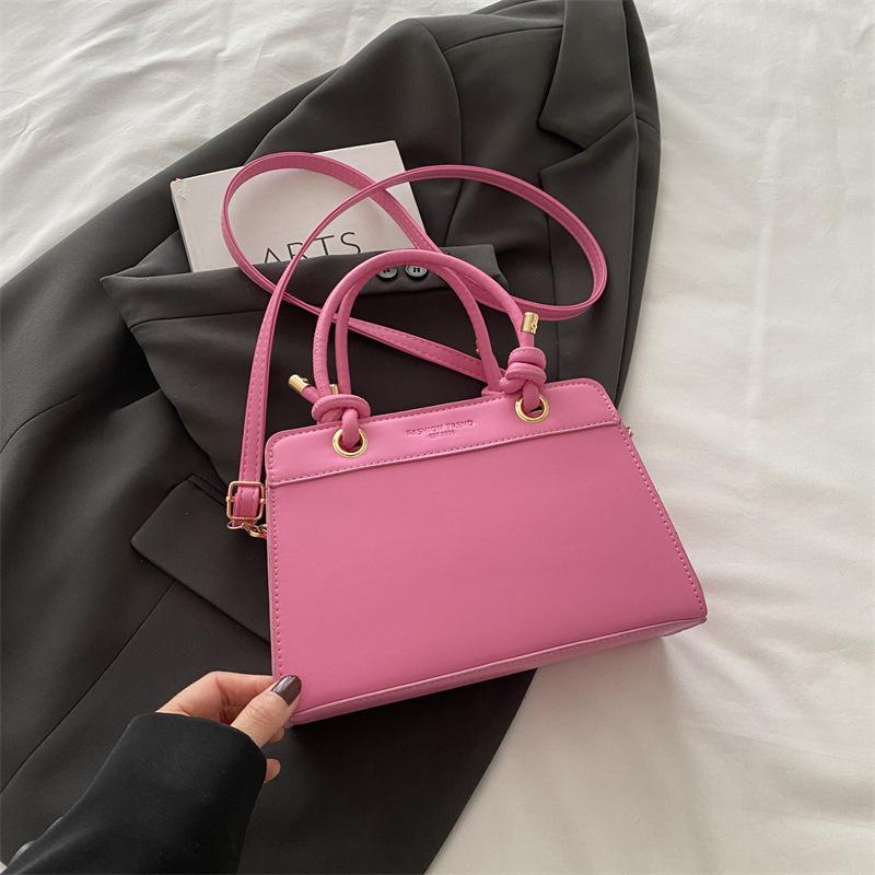 Large-capacity Bag Women's Versatile 2025 Spring and Summer Solid Color New Simple Shoulder Shopping Bag High-value Small Square Bag