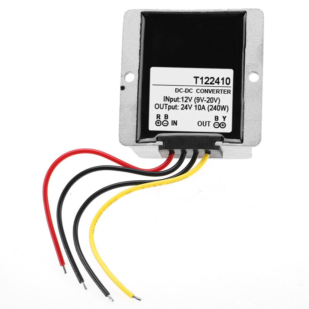 - Преобразователь-регулятор 12 В в 24 В, высокоэффективный повышающий источник питания 10 А 240 Вт