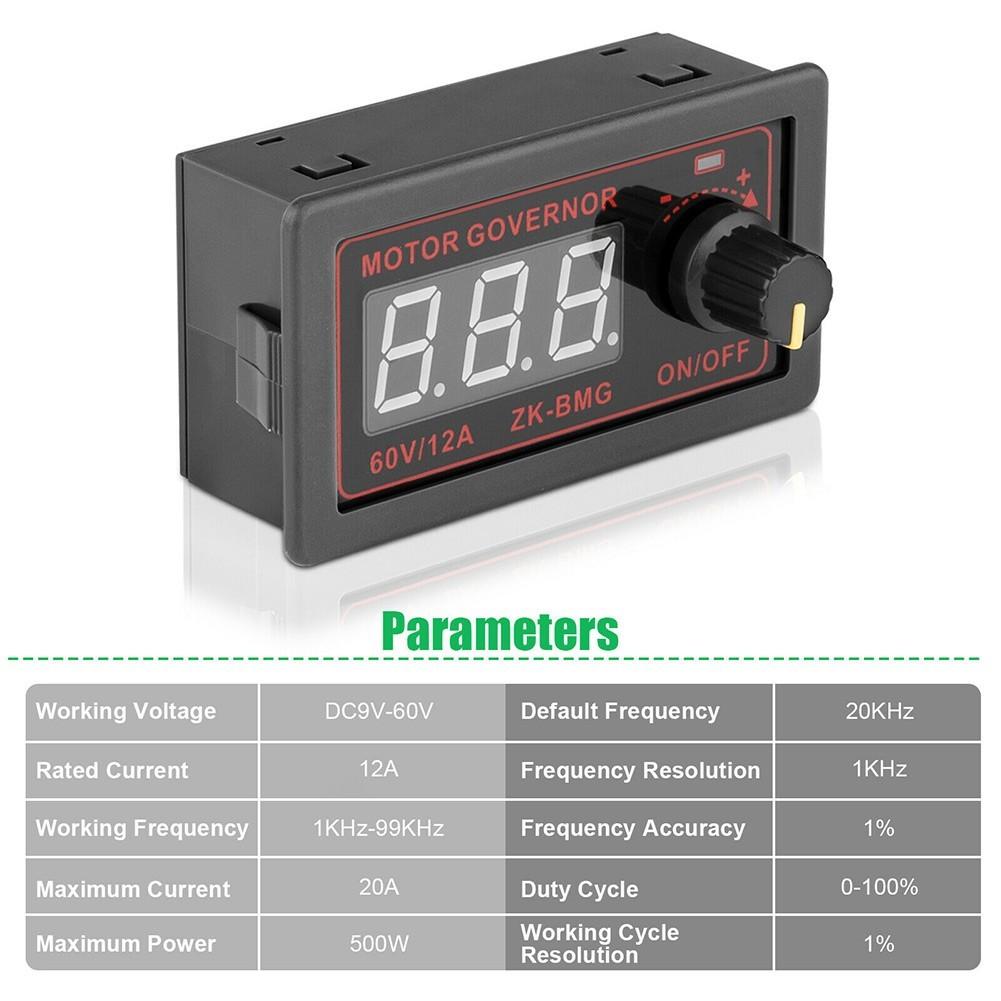 Motor Speed Controller PWM DC 12V 24V 60V 500W Adjustable Speed Regulator