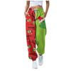 Women's Fashion Sport Christmas Printed Drawstring Pocket Casual Sweatpants Pants
