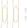 Bilillo 2 Pack Plate Hangers for The Wall, Suitable for 10-14 inch Decorative Plate, Stainless Steel Invisible Heavy Duty Wire Plate Holder with Wall