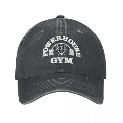 Классические джинсовые бейсболки Powerhouse Gym для мужчин и женщин, летняя регулируемая бейсболка, забавная кепка