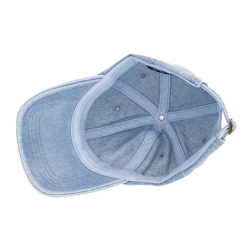 Новая джинсовая бейсболка в корейском стиле, бейсболка из чистого хлопка с эффектом стирки, женская универсальная шляпа от солнца, подчеркивающая маленькое лицо